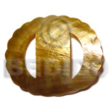 oval scallop brownlip buckle 84mmx69mm
