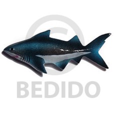 shark fish handpainted wood refrigerator magnet 65mmx90mm  can be personalized with text