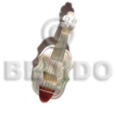 mother of pearl shell (MOP) guitar brooch