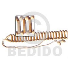 bamboo belt with bleached wood beads