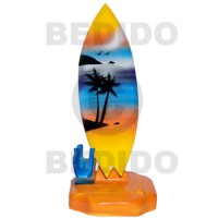 18.5inx3 14inx3.4in handpainted wood removable surfboard penhold