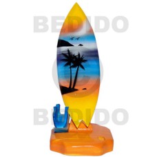 18.5inx3 14inx3.4in handpainted wood removable surfboard penhold