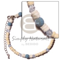 2 5mm coco Pokalet with blue limestone white clam