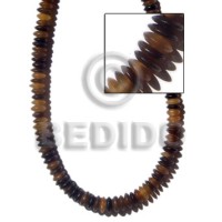 6mm pokalet horn tiger saucer beads
