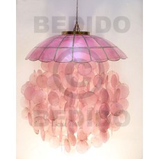 parisian old rose capiz shell chandelier (