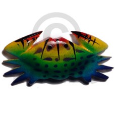 crab handpainted wood refrigerator magnet