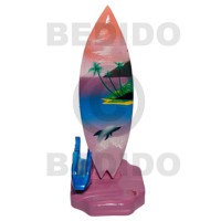 18.5inx3 14inx3.4in handpainted wood removable surfboard penhol