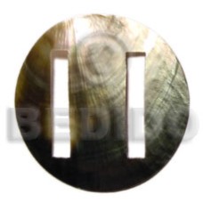 round blacklip buckle 70mm
