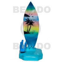 18.5inx3 14inx3.4in handpainted wood removable surfboard penhol