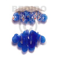 mini hanging blue fish wind chime semi double