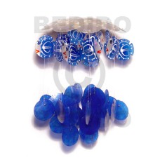 mini hanging blue fish wind chime semi double