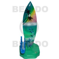 18.5inx3 14inx3.4in handpainted wood removable surfboard penhold