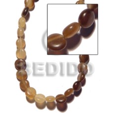 side drill horn natural flat round
