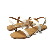 thin strap comfy flat sandals in soft white faux leather  slingback  front strap w= 1.5cm sling s