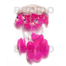 s.d.t. angel fish pink capiz shells wind