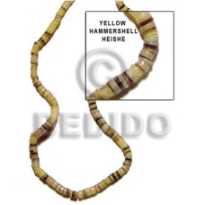 4 5mm hammer shell heishe yellow