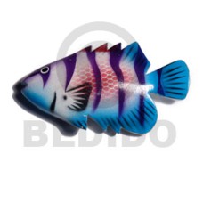 fish handpainted wood refrigerator magnet