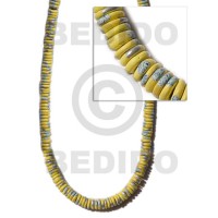 7 8mm coco Pokalet. yellow with splashing