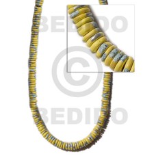 7 8mm coco Pokalet. yellow with splashing