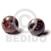 burgundy red and tiger corals button earrings