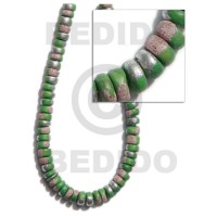 4 5mm coco Pokalet. green with splashing