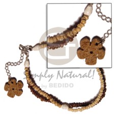 2 rows 2 3mm coco Pokalet tiger and