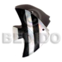 inlaid angelfish brooch troca black tab alternate