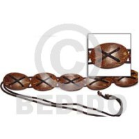 oval coco natural brown belt