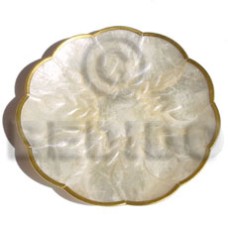 capiz scalloped shaped plate 5.75 inches in