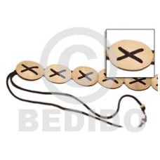 oval coco natural white belt