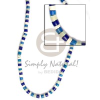 4 5mm coco heishe wht royal blue light blue