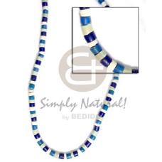 4 5mm coco heishe wht royal blue light blue