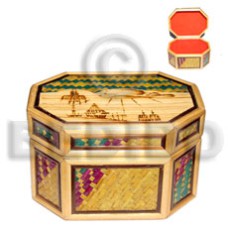 bamboo with pandan jewelry box  large