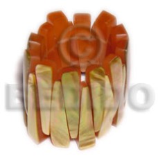 elastic brownlip bangle with resin backing