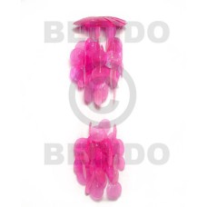 umbrella 5 2 balls pink capiz shells
