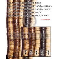 7 8mm coco heishe natural brown