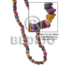multicolored hammershell square cut