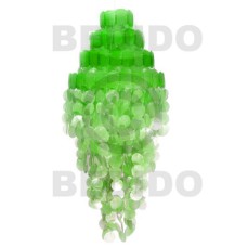 4 layers monogram mint green capiz shell