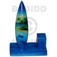4inx3inx1.5in handpainted wood surfboard single penholder