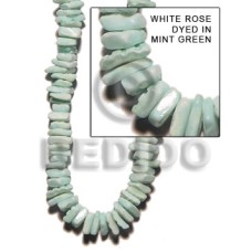 white rose dyed in mint green