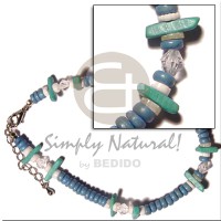 blue 4 5mm coco Pokalet with white