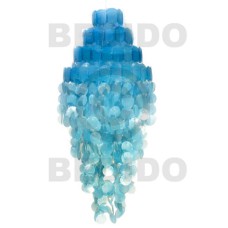 4 layers monogram blue capiz shell