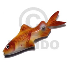 fish handpainted wood refrigerator magnet 105mmx40mm 