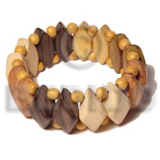 5 wood type diamond elastic bangle 