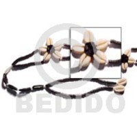 black floral cowrie shell belt with 2 3