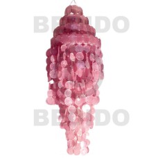 4 layers monogram wine capiz shell chandelier