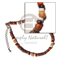 4 5mm coco Pokalet natural brown black red with white