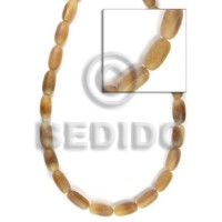 oblong natural horn whitish 5x15mm