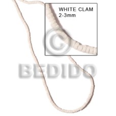 2 3mm white clam heishe