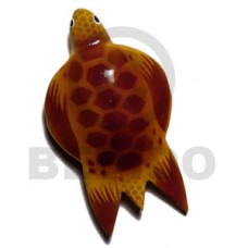 sea turtle handpainted wood refrigerator magnet 85mmx50mm